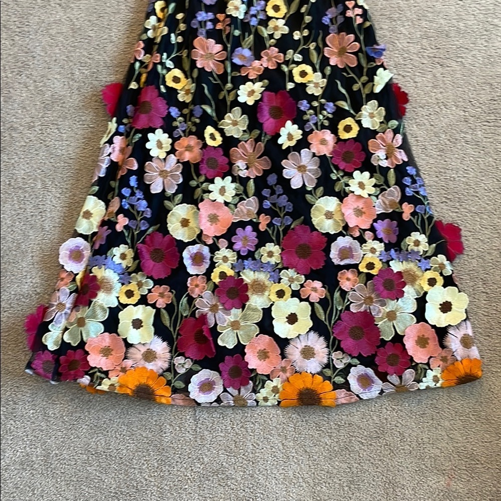 Lulu's Black Maxi Dress with Multicolor Floral Embroidery - Picture 5 of 10